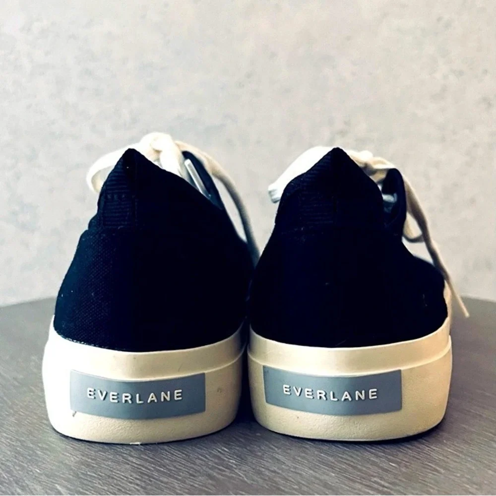 EVERLANE UNISEX ORGANIC COTTON BOAT‎ BEACH BLACK COMFY CASUAL FESTIVAL SNEAKER
